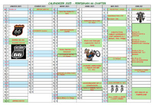 Calendrier 2025 PERPIGNAN 66 CHAPTER